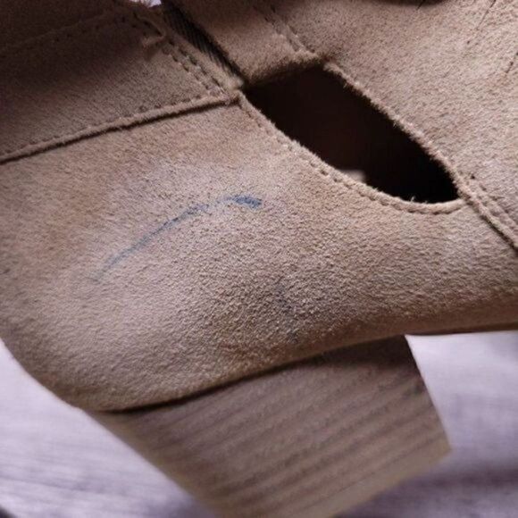 Franco Sarto Great Seppia Western Suede Heeled Ankle Boot Tan Women's sz 7.5 - Picture 9 of 9